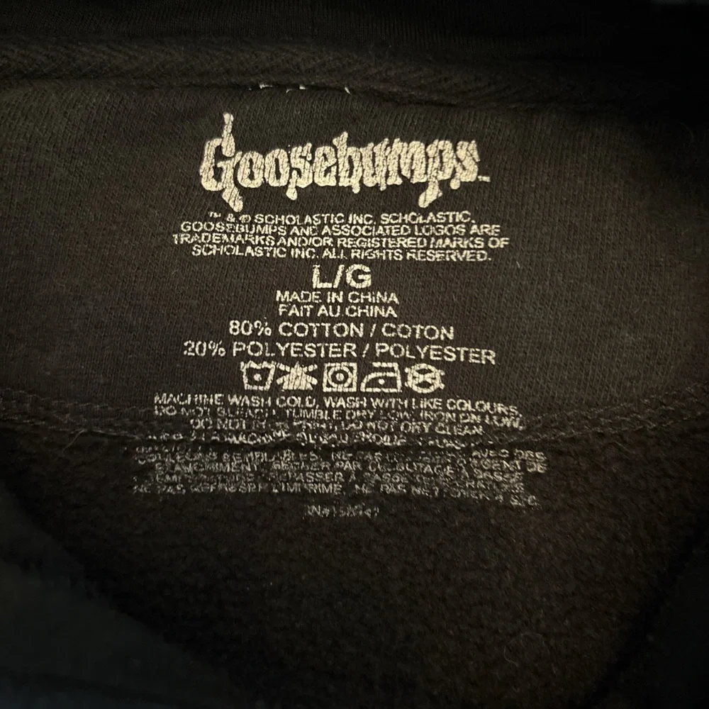 Vintage Goosebumps Black Hoodie for Kids - Picture 4 of 7
